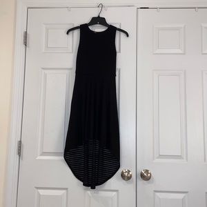 Aqua black high low dress